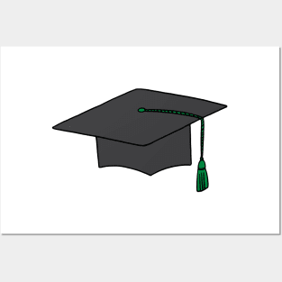 Green Tassel Graduation Cap Posters and Art